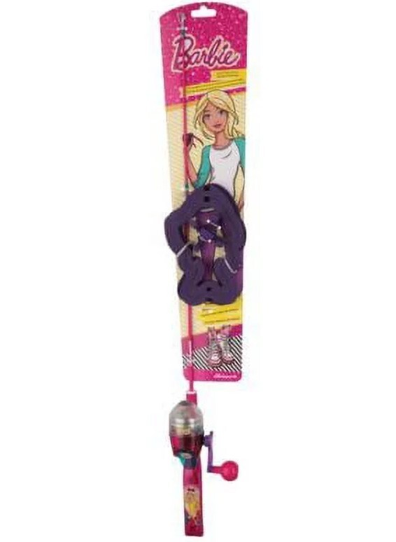 Barbie Shakespeare Youth Fishing Rod and Spincast Reel Lighted Kit