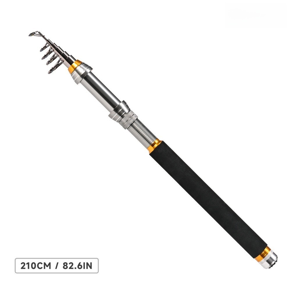 Carbon Fiber Sea Rod Telescopic 1.8m 2.1m 2.4m 2.7m Reinforced Reel Seat
