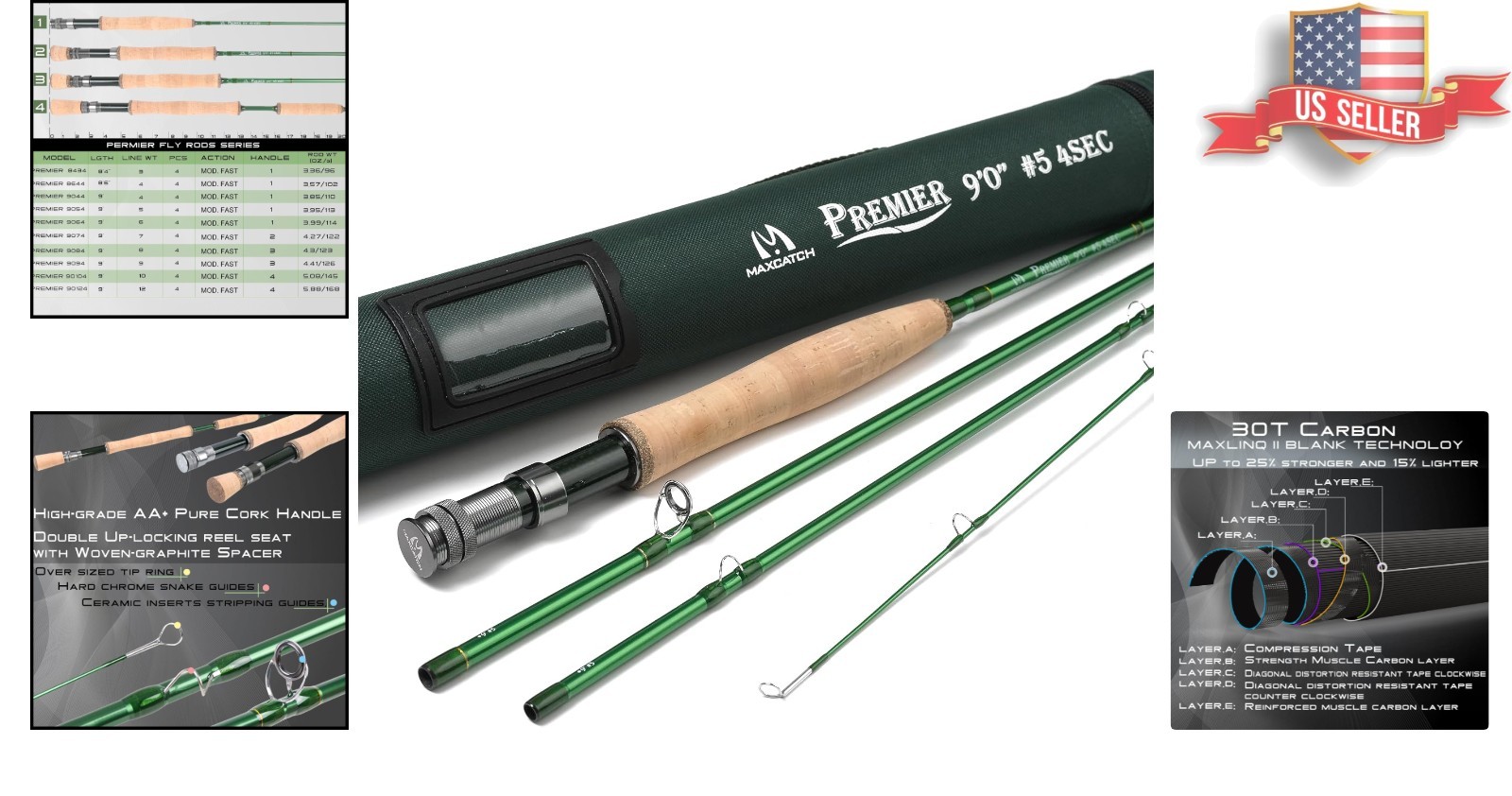 Durable 4wt Fly Fishing Rod – 8.5ft Medium-Fast Action, Exceptional Performance