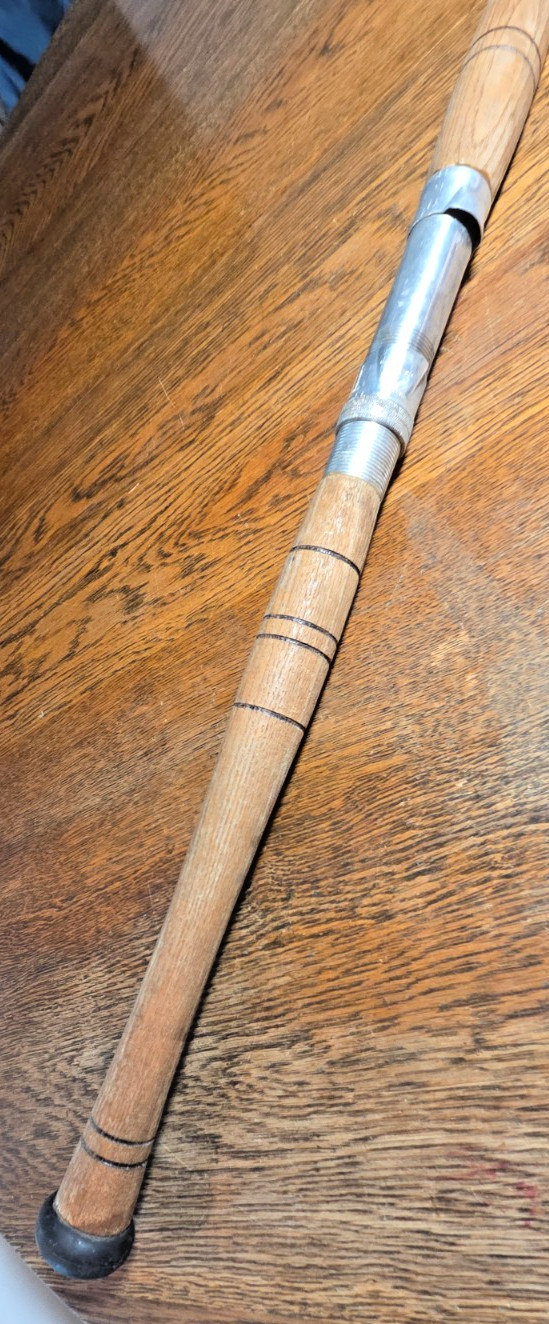 Vintage Maximus Wood Handle 1-Piece 7′ Boat Trolling Fish Rod