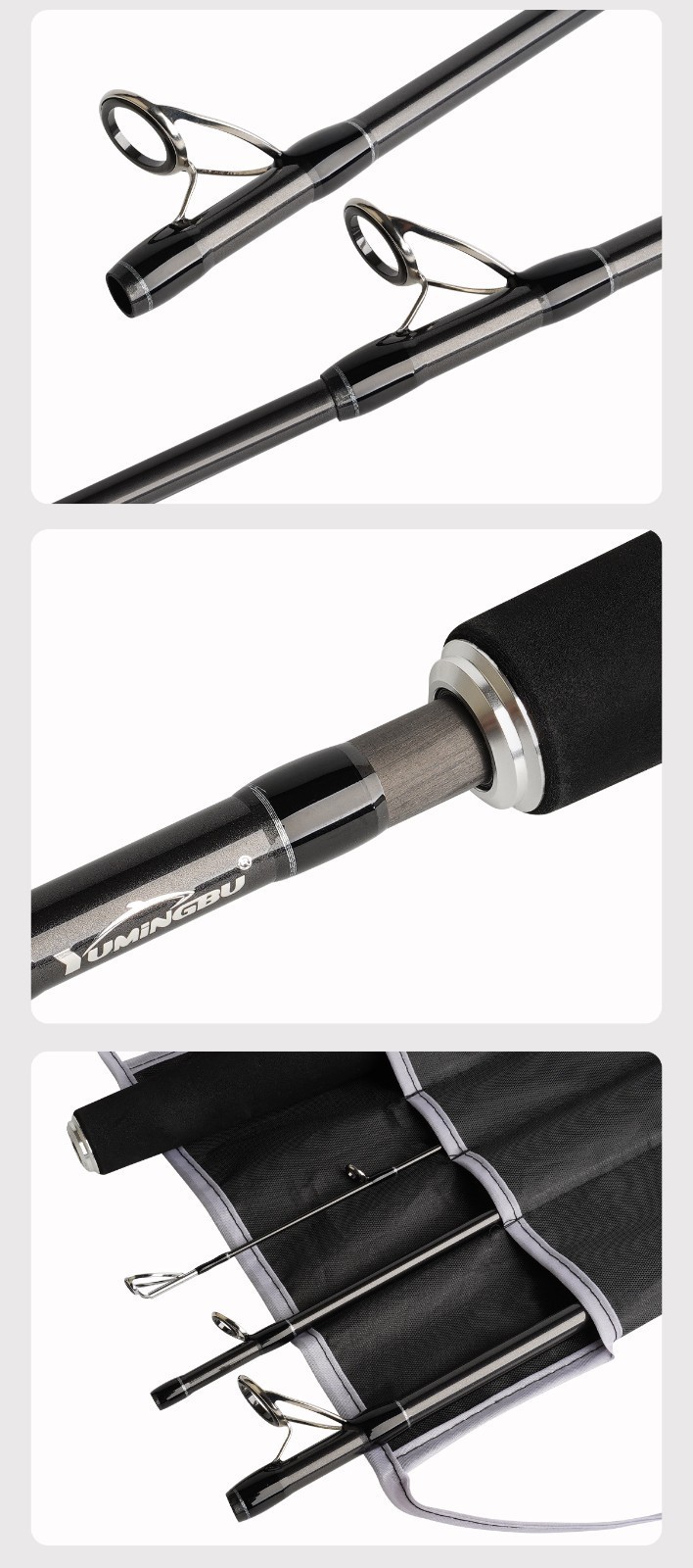 Fishing Rod Spinning Travel Shore Jigging High Carbon Fiber Rods Portable Pole