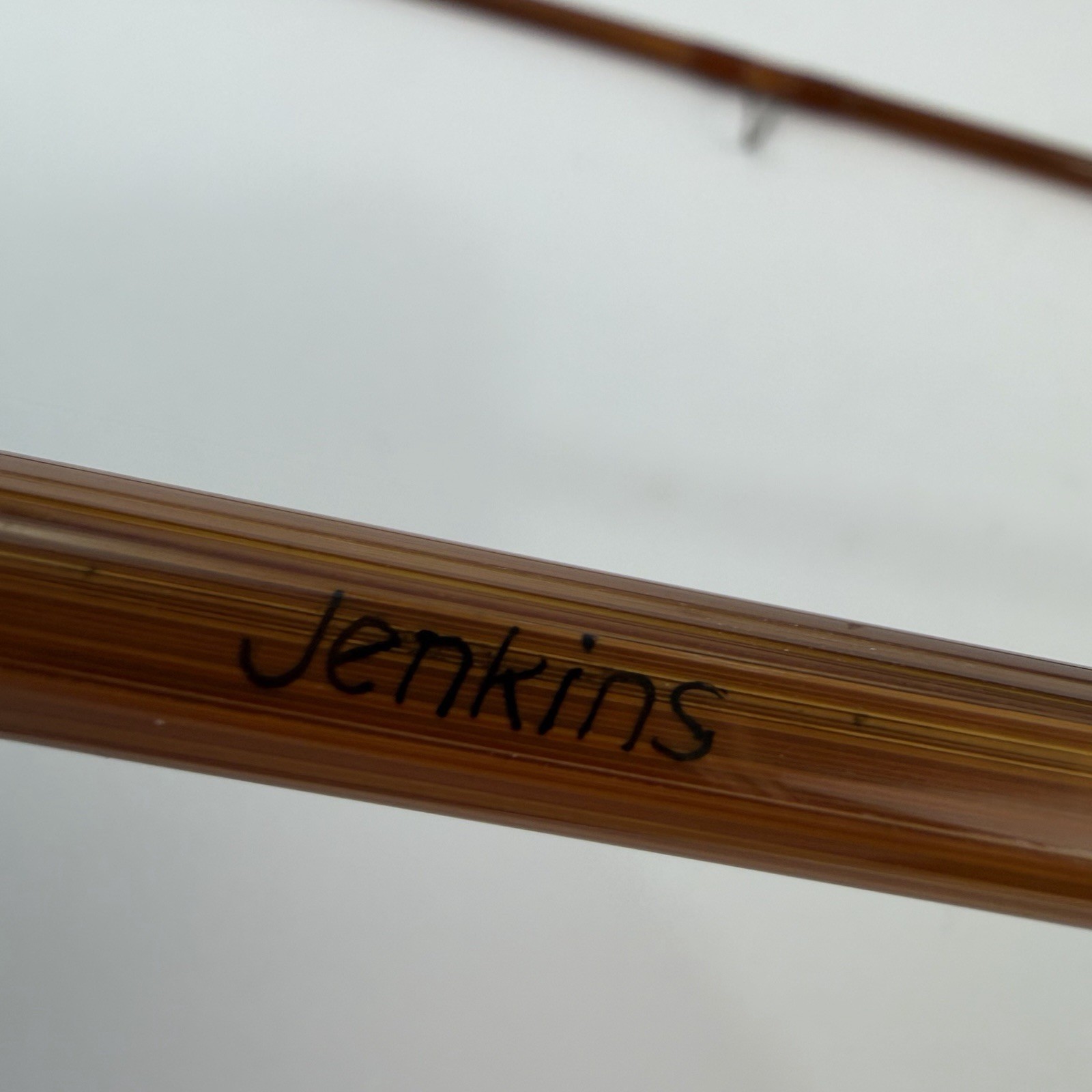 Vtg CW Jenkins & Son Signature Split Bamboo Fly Rod 7’6″ 4/5wt Tube Sock Ex Tip