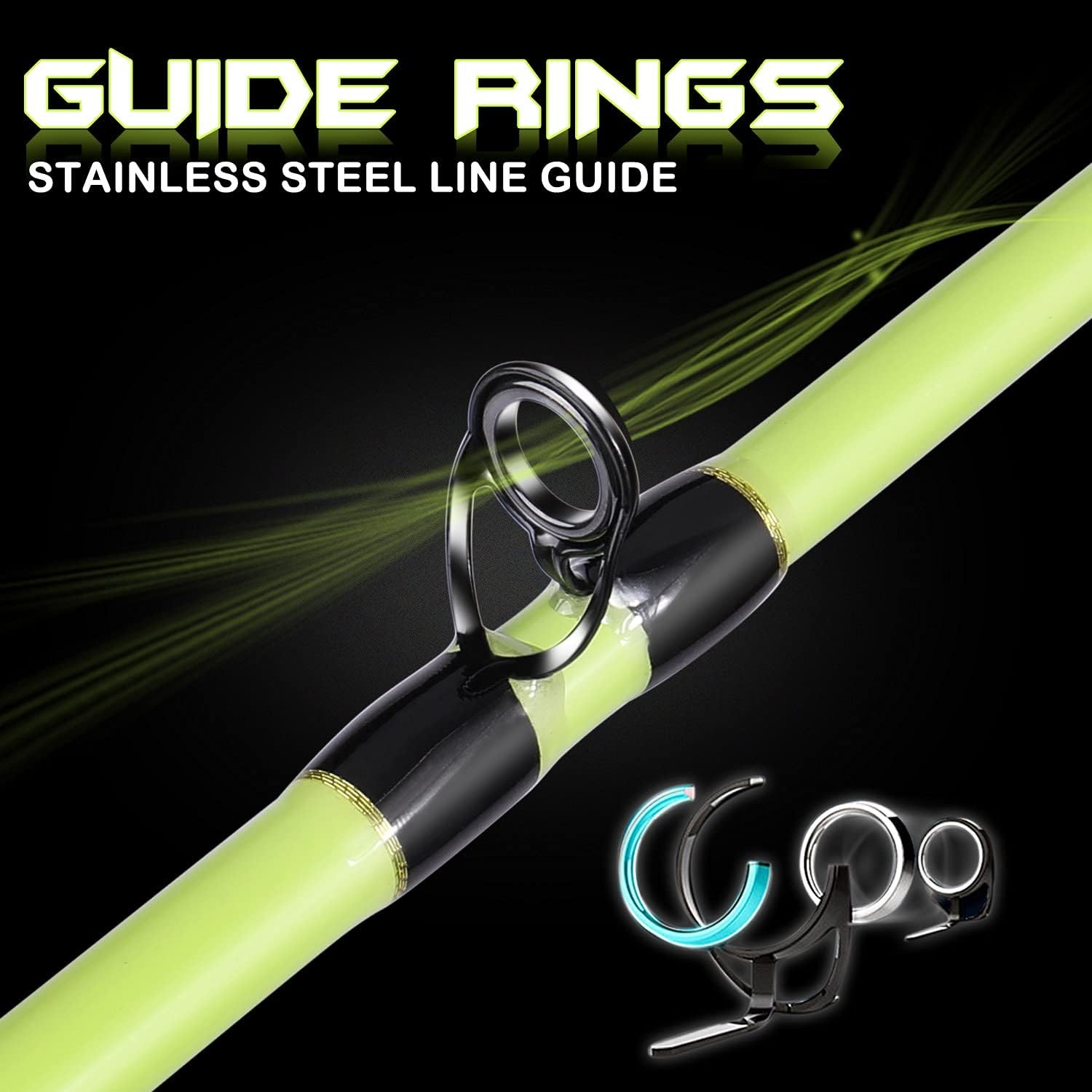 Sougayilang Fishing Rod, 2Pc Casting Rod Spinning Rod for Freshwater Tourname…