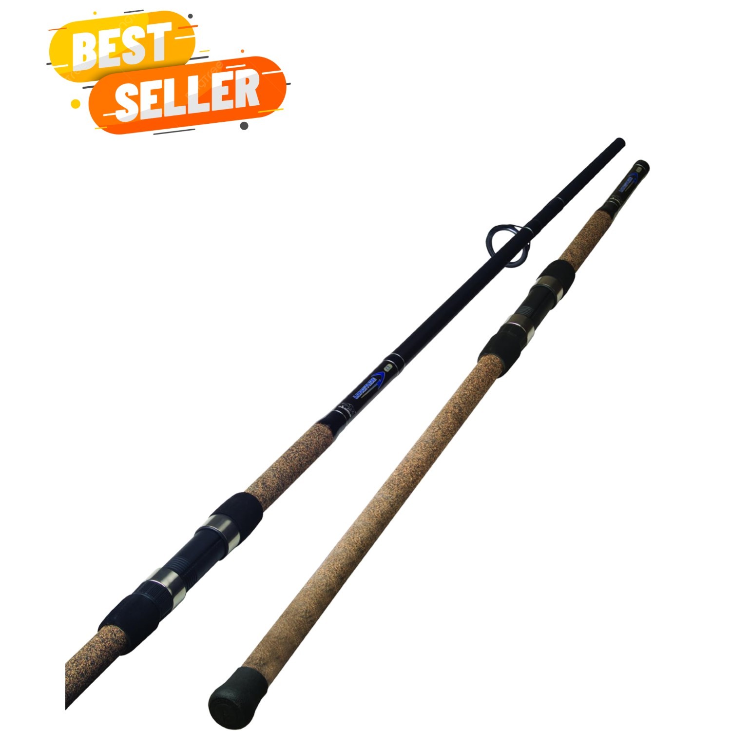 Longitude Surf Graphite Rods Large, Black/Blue/Silver