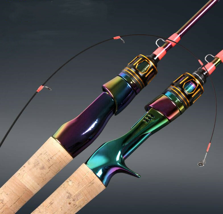 1.68M/1.8M Carbon Fiber Fishing Rod Ultra Light Spinning Wooden Handle Rods Pole