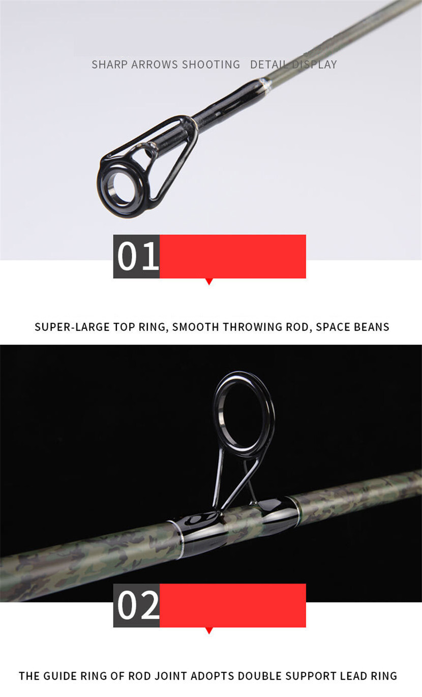 High Strength Carbon Fibre 3 Sections Surf Rods Casting Weight:100-300g