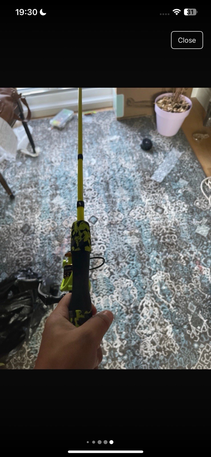 Yellow And Black Ultra Light Fishing Rod 5.5ft