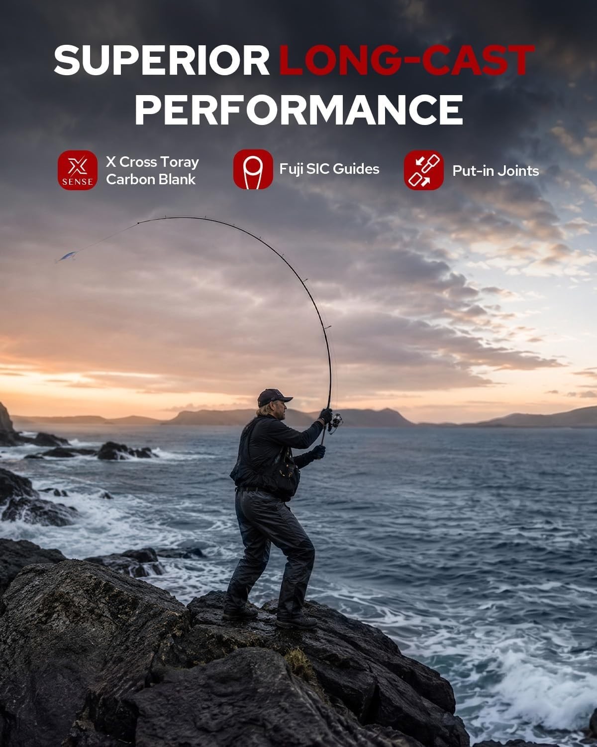 9’3″ MEDIUM FAST TRAVEL SPINNING ROD TORAY CARBON FUJI SIC SALTWATER TRUSCEND 🎣