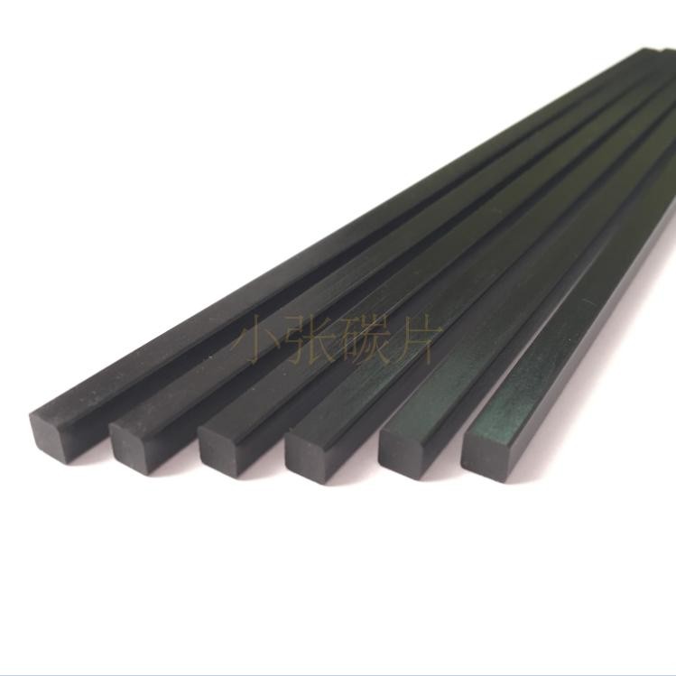 2PC 500mm Length Solid carbon fiber square carbon fiber rod 2/3/4/5/10/20mm