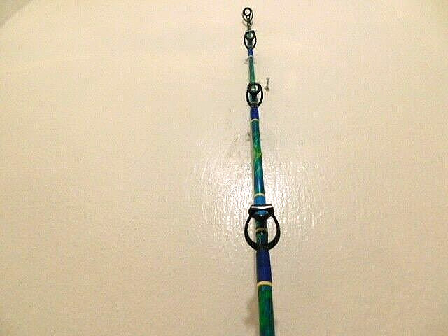CUSTOM CONVENTIONAL ROD MAHI BLUE,GREEN,YELLOW MARBLE 7′ 20-40 LB TURBO NEW