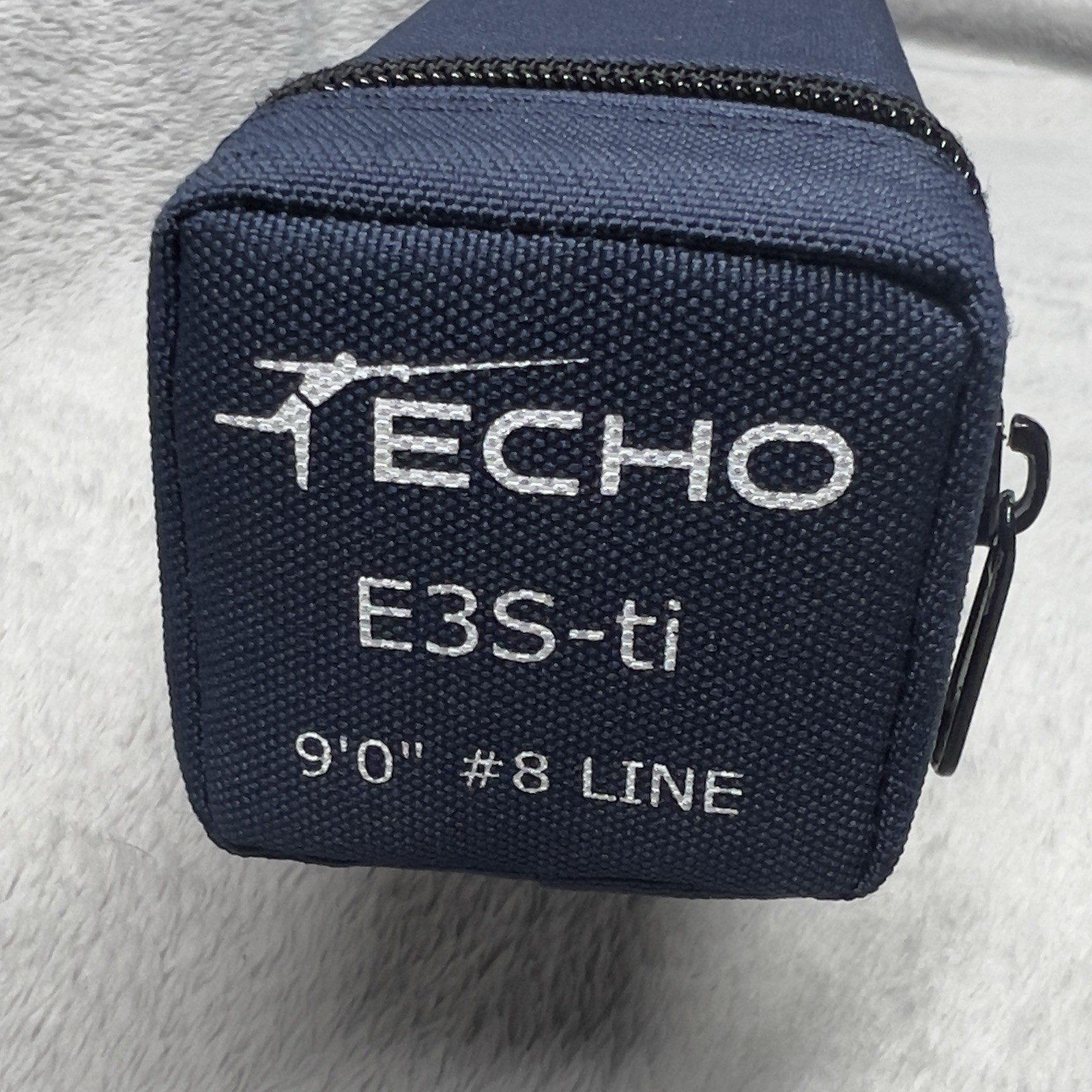 ECHO E3S-ti 8wt. 9’ft Fly Rod Saltwater Titanium Guides Blue 4 Piece Case