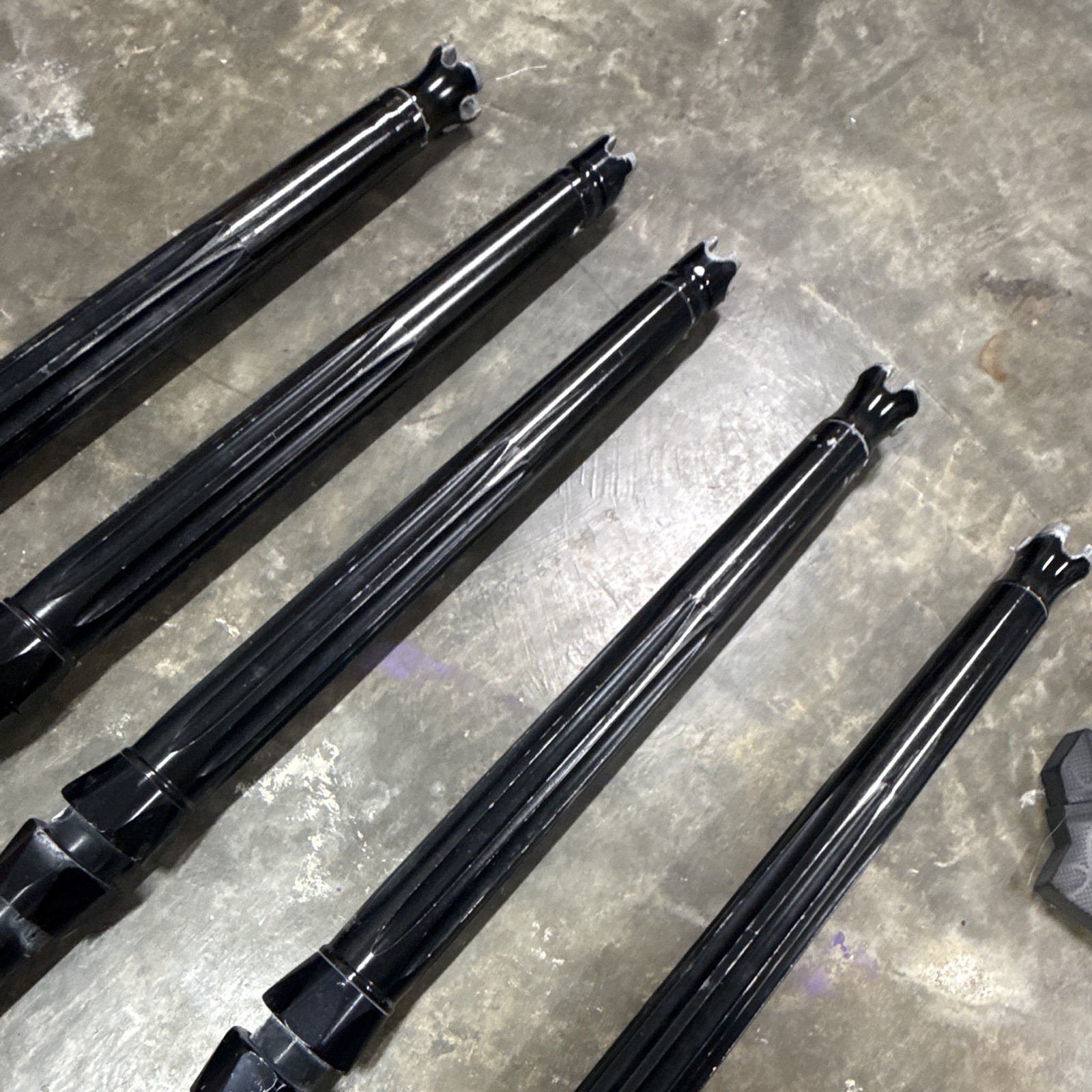 5- Custom tuna rods- used- Calstar blanks- Winthrop tips except 1 of them.