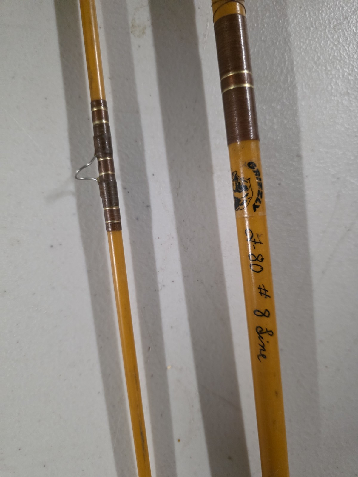 Grizzly F80 8ft 2-Piece Fly Rod, 8wt, Fiberglass, Cork Handle