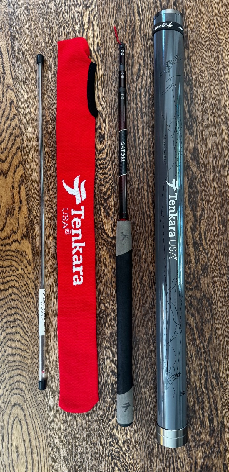 USED Tenkara USA Satoki 10’8″/12’2″/13’7″ Triple Zoom Rod, sock, tube, spare tip