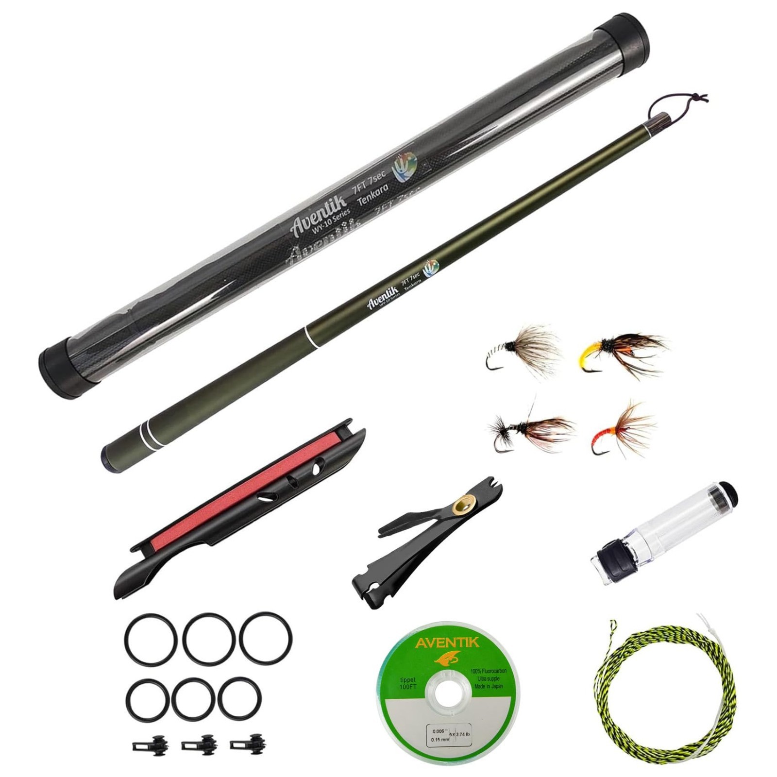 7ft/8ft Tenkara Rod Kit – Lightweight, Durable 24T Carbon Fiber, Easy to Cast, B