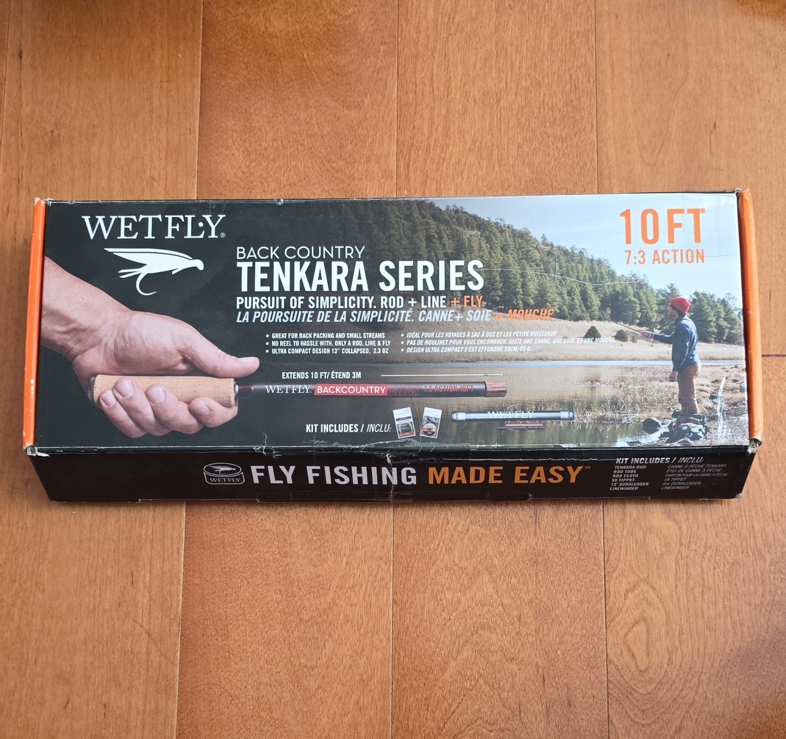 Wetfly Backcountry Tenkara Series 10ft 7:3 Medium Telescopic Kit w/ Tippet