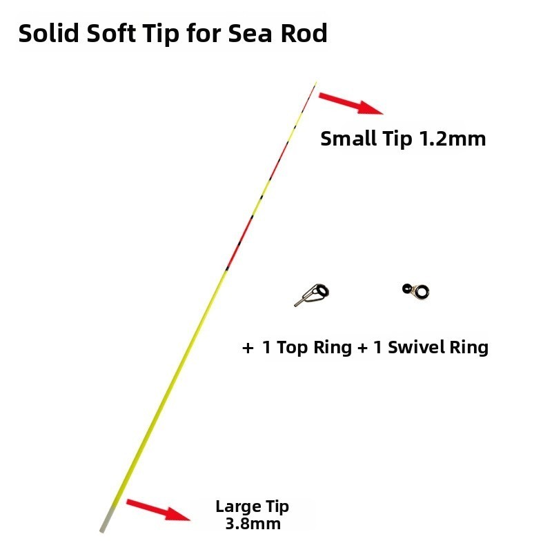Fishing Rod Tip Flexible Fiberglass High Visibility Design Flexible Section