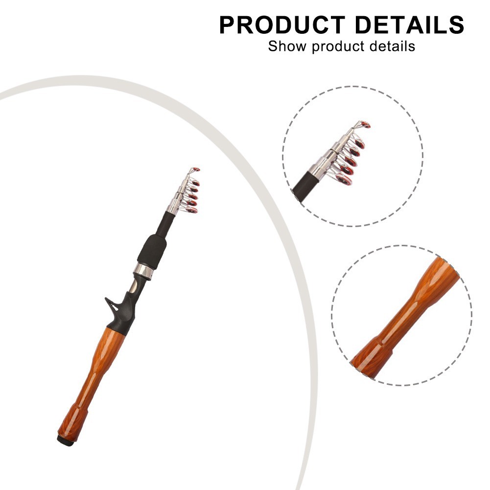 Lightweight Fishing Rod 1 6m 1 8m Black Fiberglass with Two Handle Styles