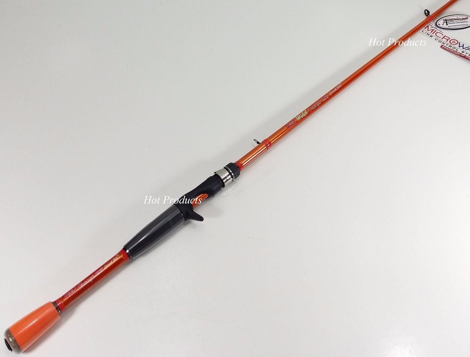 Carrot Stix CASTING 7′ MEDIUM Wild Orange PLUS w/ MicroWave Guides Fishing Rod