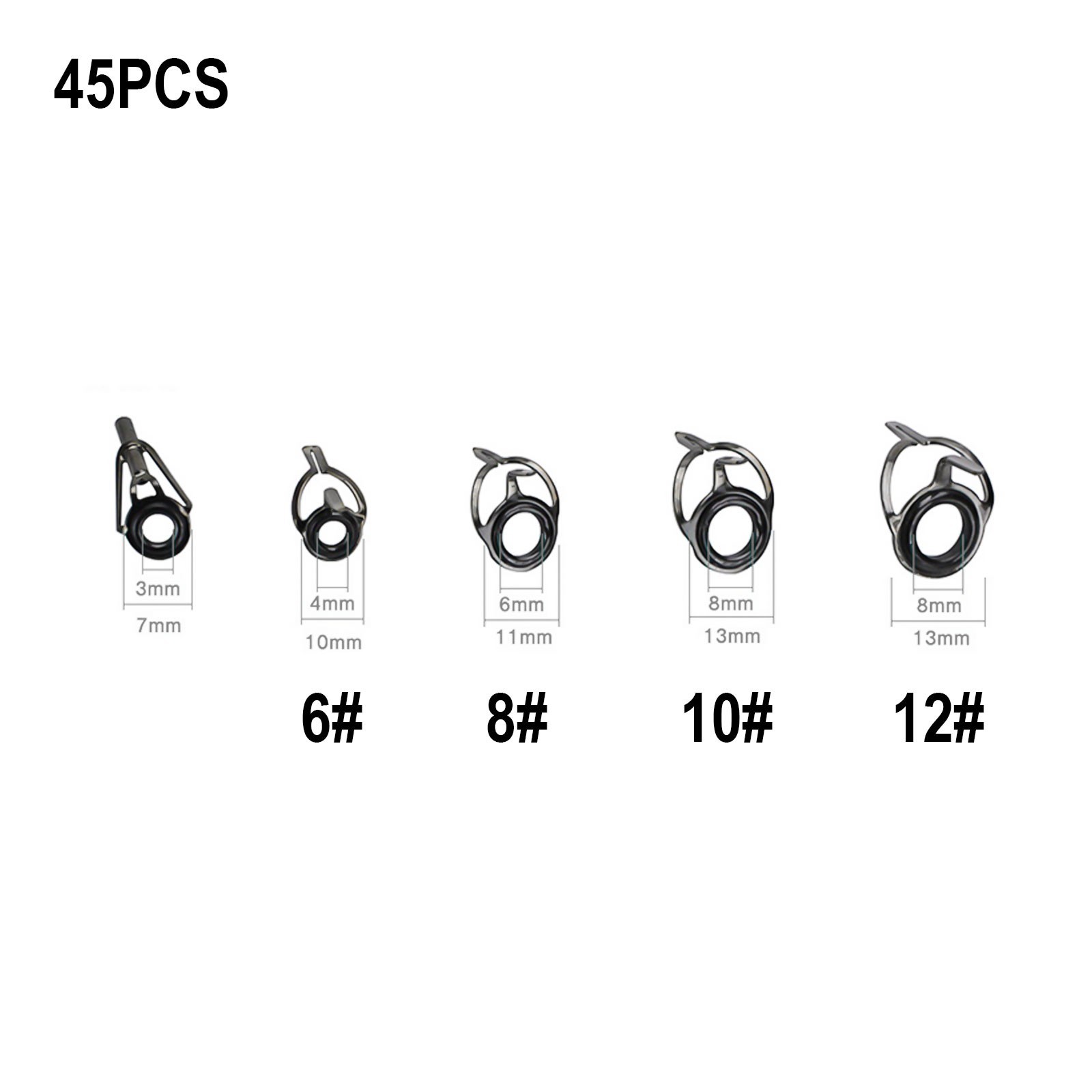 Premium Ceramic Fishing Rod Guide Rings with 40/45Pcs Repair Kit and Box