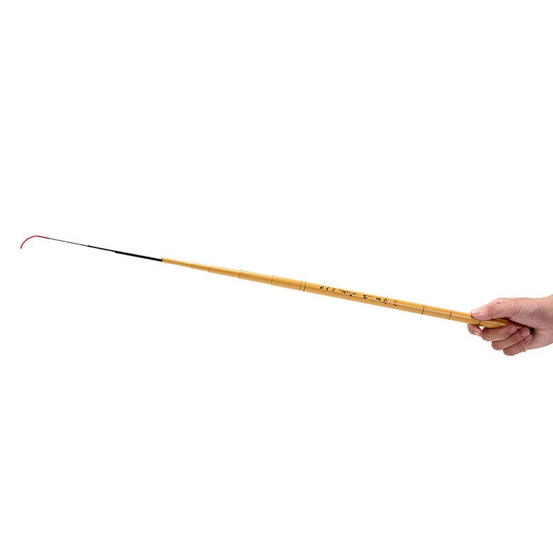 Fiberglass bamboo finish 5’10” (1.8 meter) telescopic microfishing rod