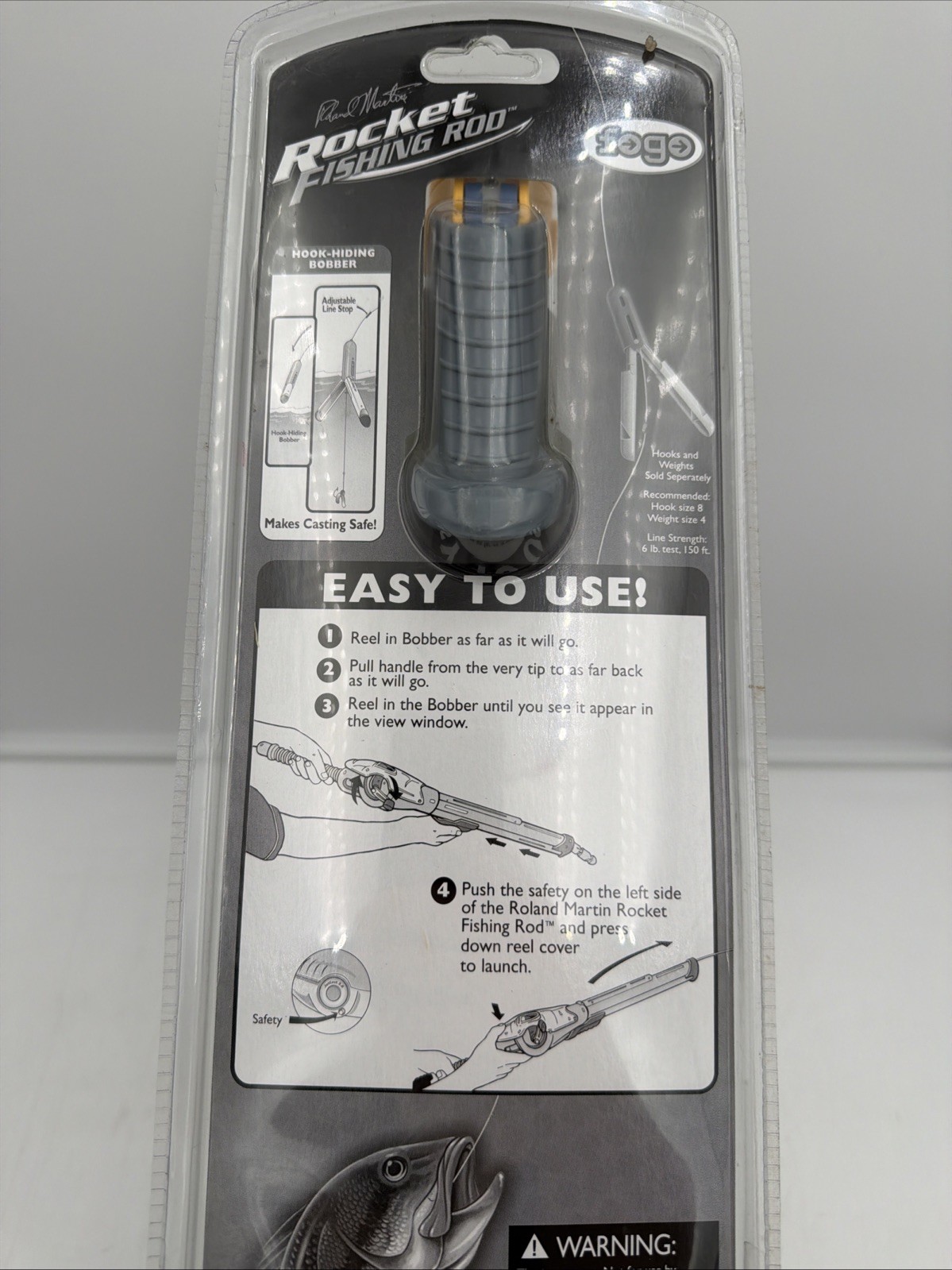 Roland Martin Rocket Fishing Rod 2005 Fogo #69011 Spin Master BRAND NEW & SEALED