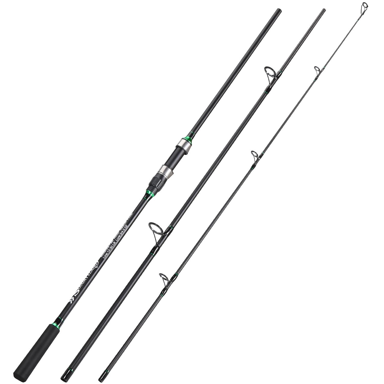 Surf Fishing Rod IM8 Carbon 3 Piece Travel Spinning Rod (9’/10’/11’/12′)