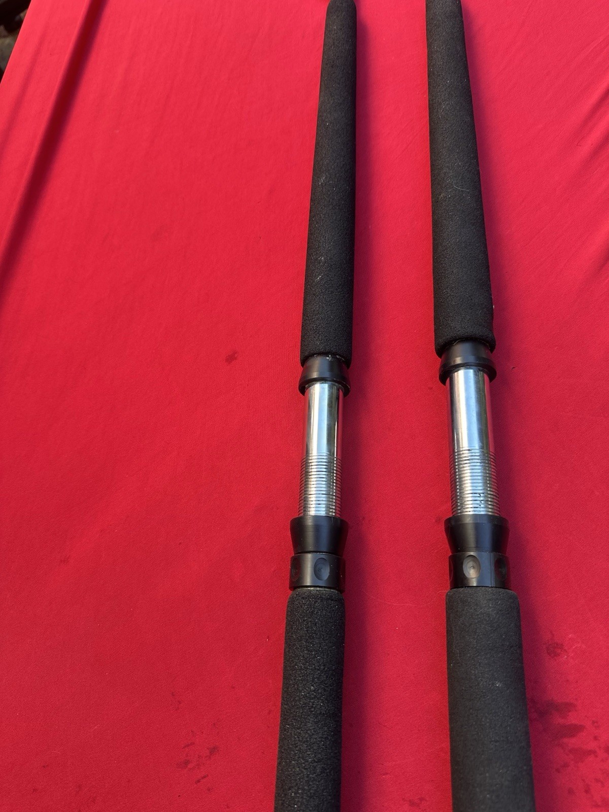 Pair of Italcanna 20-50 and 50-80lb. Premium Standup Roller Rods – Made in Italy