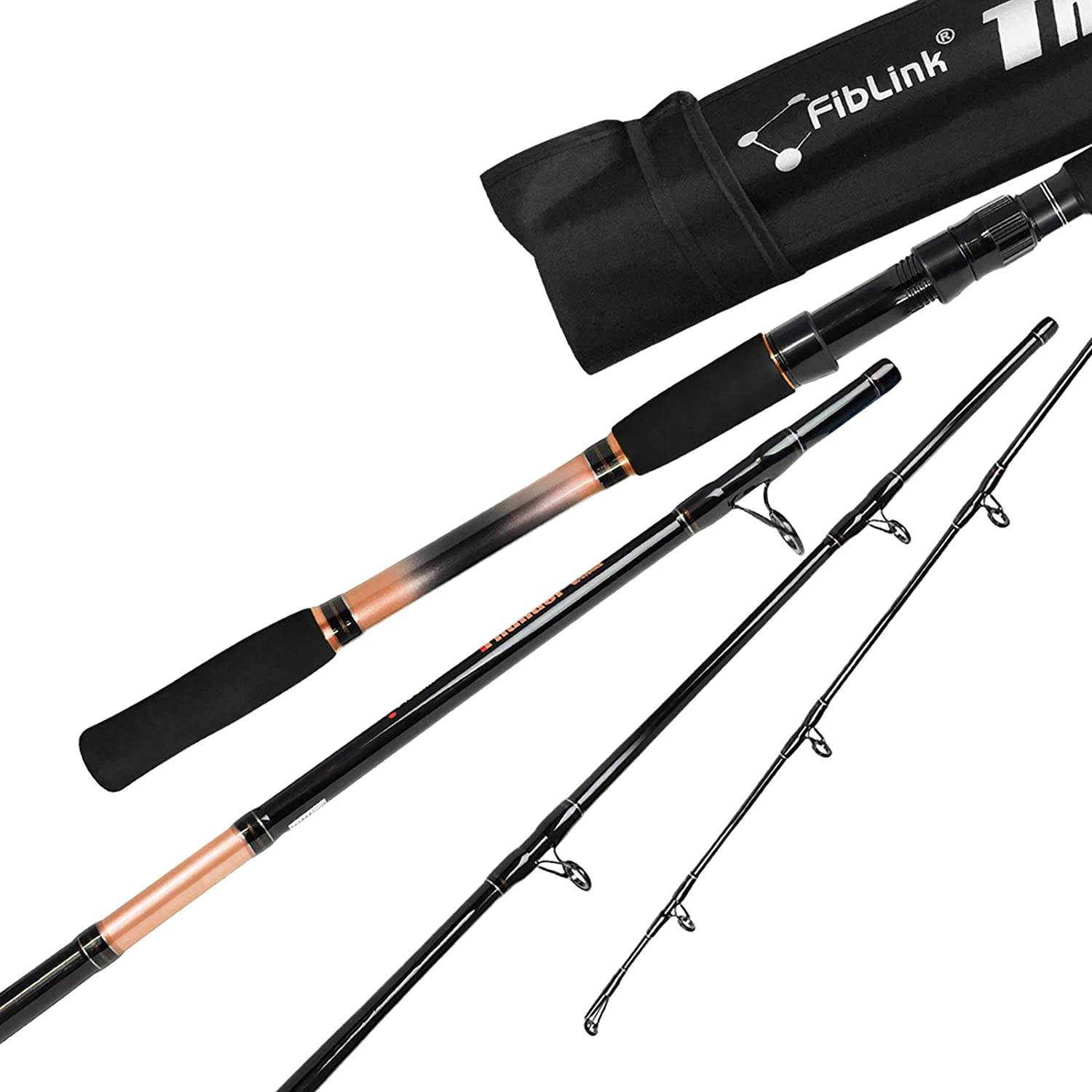 4PC Travel Fishing Rod Tournament Quality Spinning Casting Fishing Pole 7 Ft New