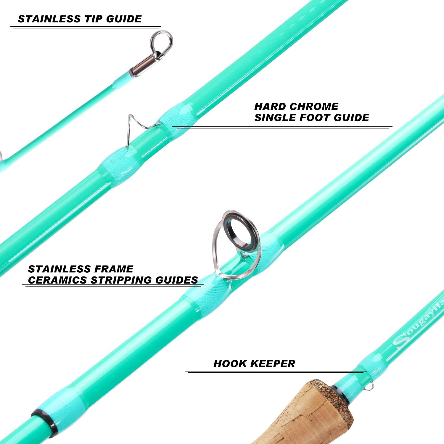 Sougayilang Fly Fishing Rod – Im8 Carbon Blank 9Ft For 5/6Wt And 7/8Wt