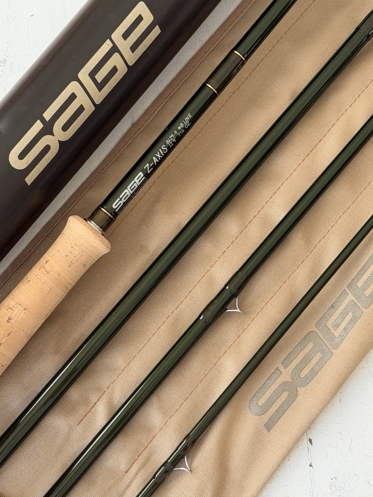 **BEAUTIFUL** 🔥 SAGE Z-AXIS Switch/Spey 8wt. 12’9”~4pc FlyRod!! ~LEGENDARY~ 🔥