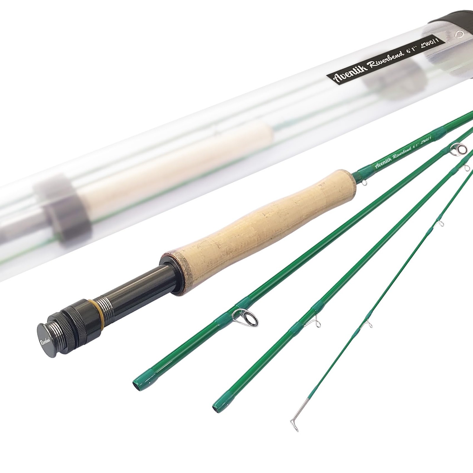 Riverbend Fly Rod IM8 Graphite 0-8 wt, 6-10ft Lightweight Medium Fast Action