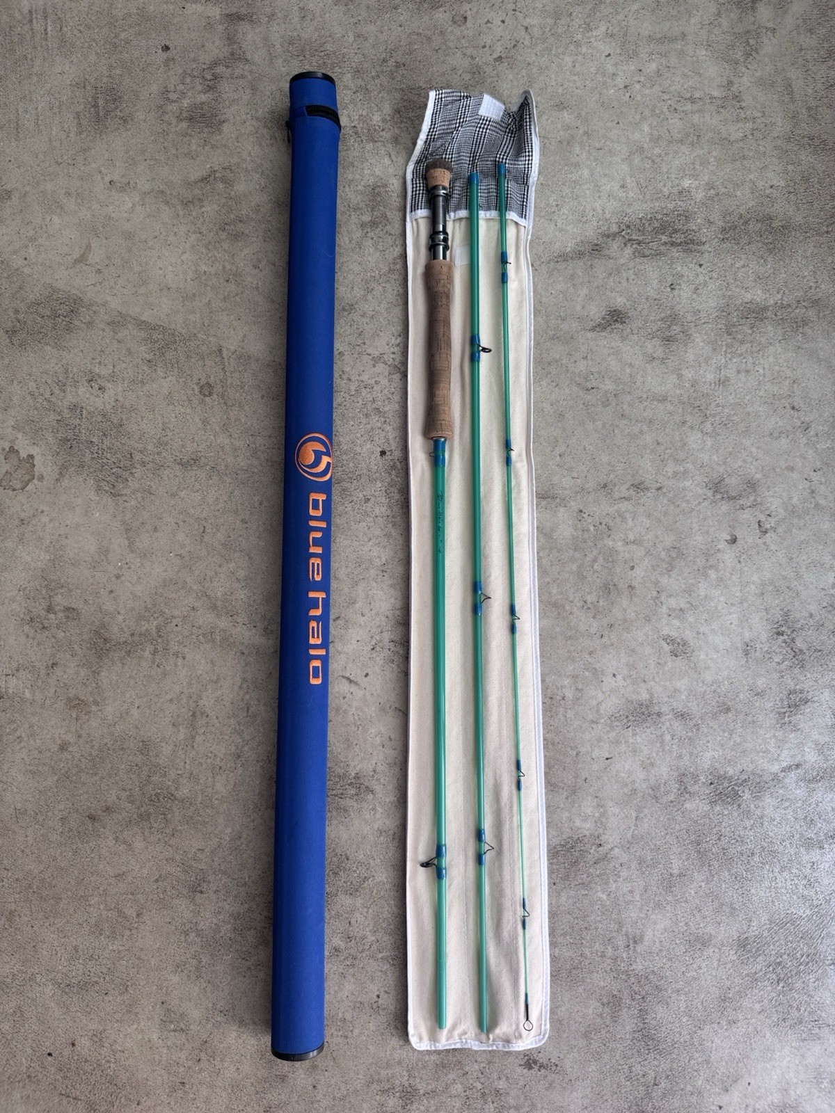 Blue Halo 8ft 6in 7wt 3pc Fiberglass Fly Rod Moderate Action