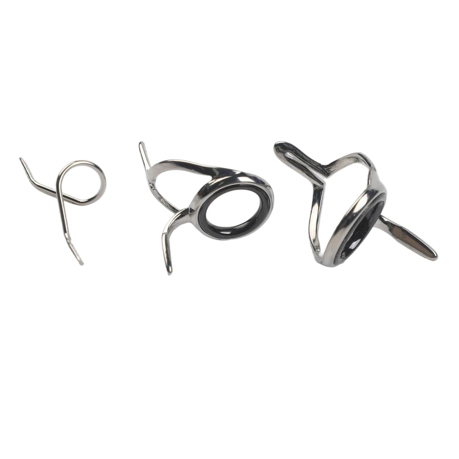 Fly Fishing Rod Guides Set Hard Guides And Tip Ring Hook Keeper For Rod Repair