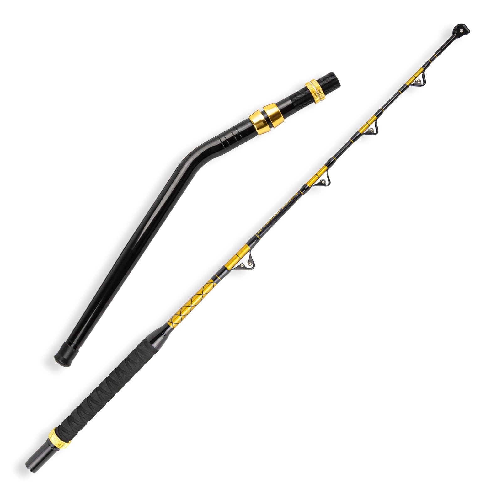 BETTER LEADER 2-Piece Saltwater Offshore Bent Butt Trolling Rod, Conventional…