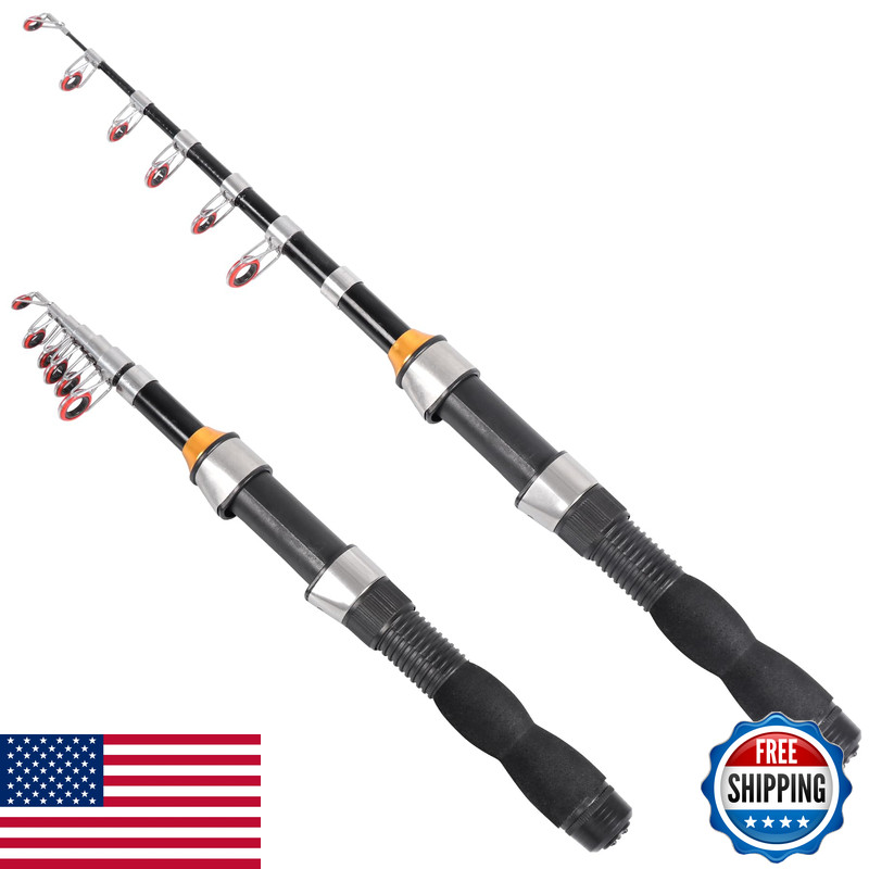 Restcloud Telescopic Collapsible Fishing Rod – Small Extendable Saltwater And