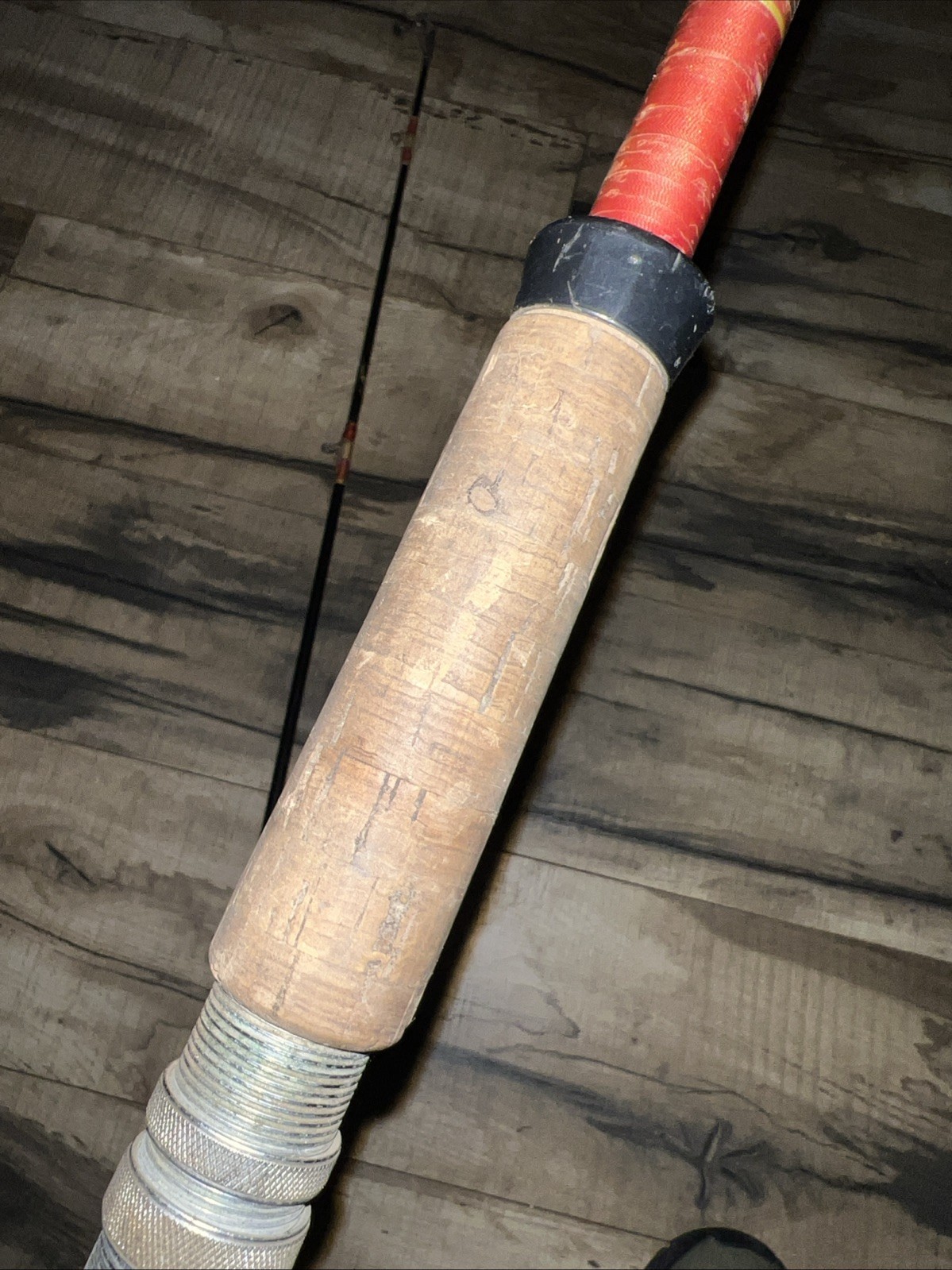 Vintage HARNELL 830 2pc Fishing Rod With Cork Handle 7’6” USA 20lb Line