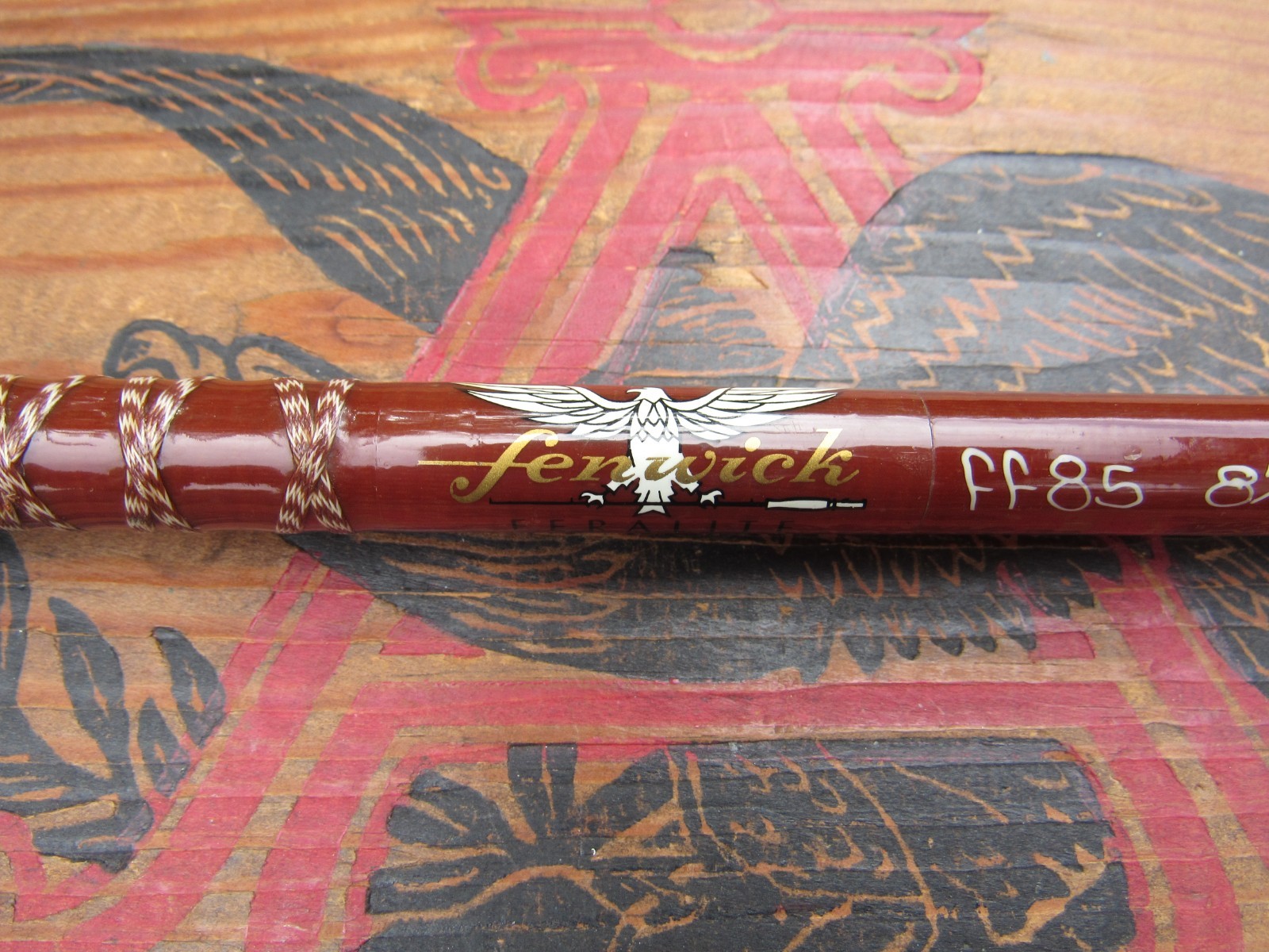 Vintage Fenwick FF85 Feralite 8″6″ Fly Rod USA Made Fiberglass 7-8-9 Excellent