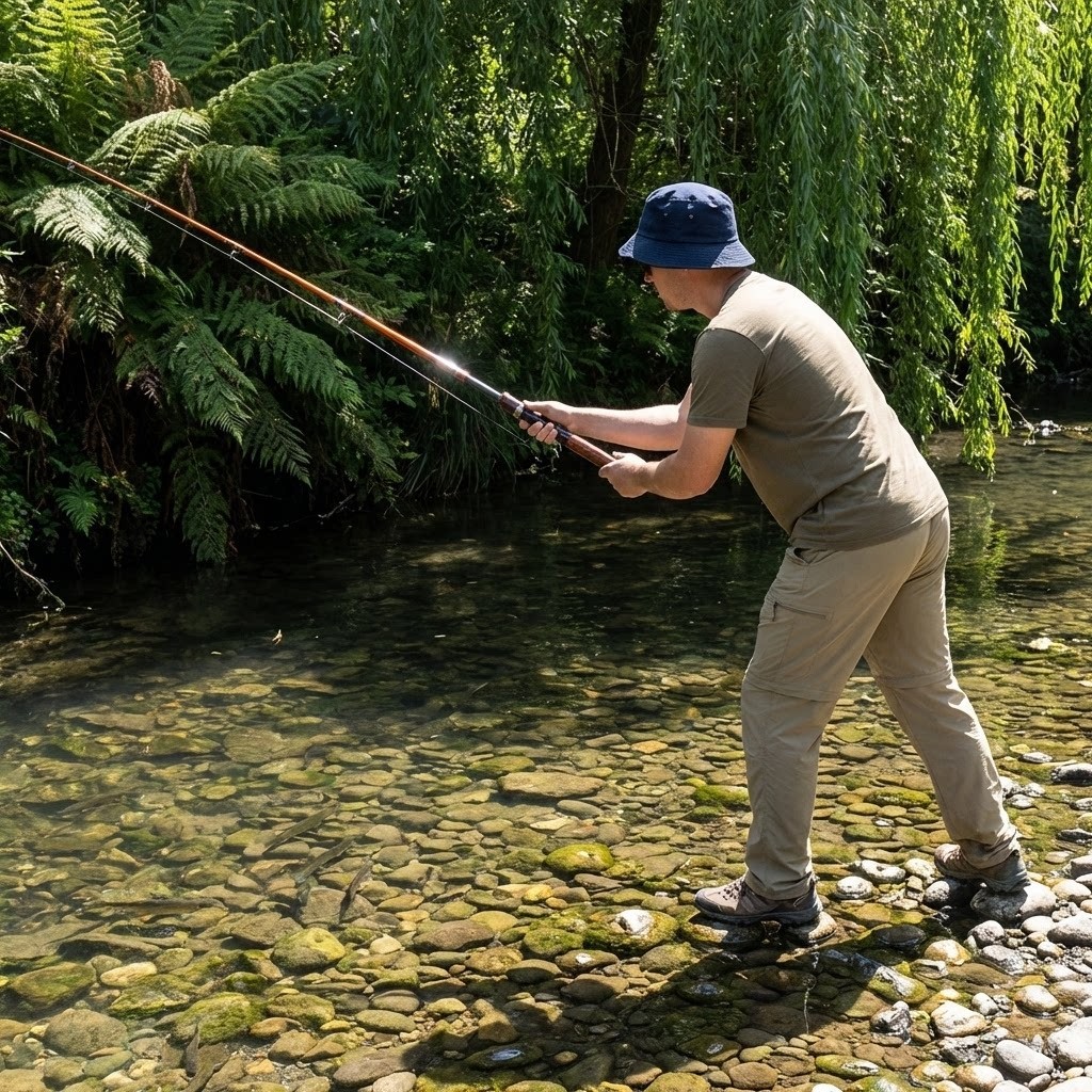 Carbon Telescopic UL Fishing Rod 1.5m or 1.8m Medium Fast Stream Trout Rod