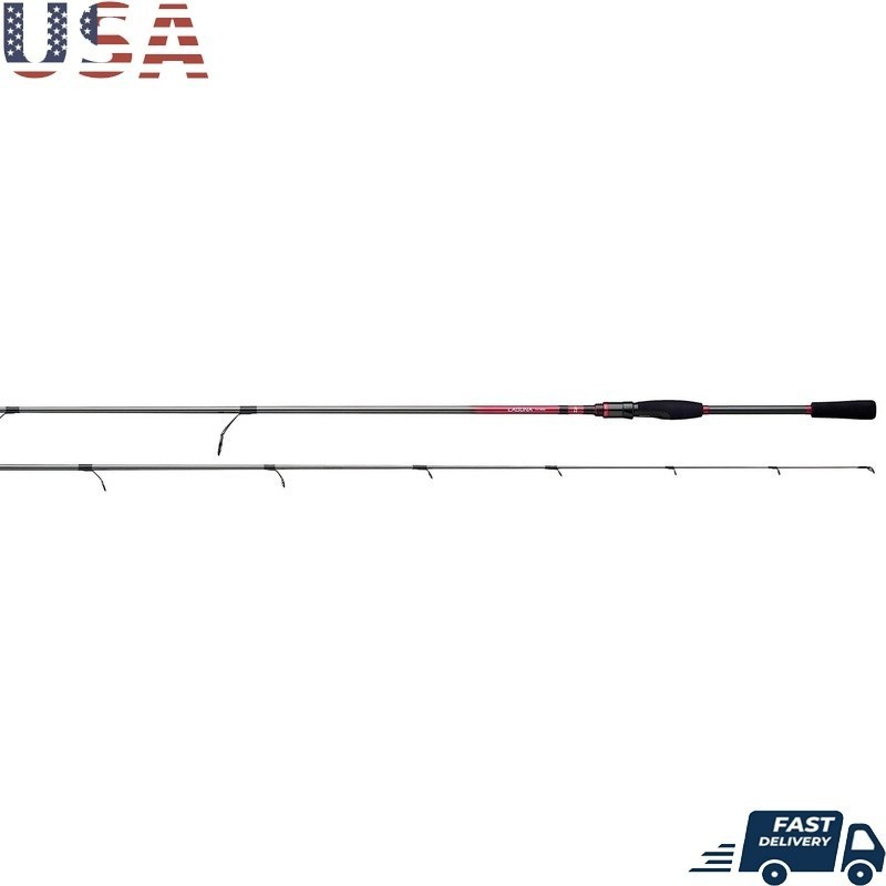 Durable Spin Fishing Rod Lightweight Carbon Construction EVA Grip LAG702MFS-B US
