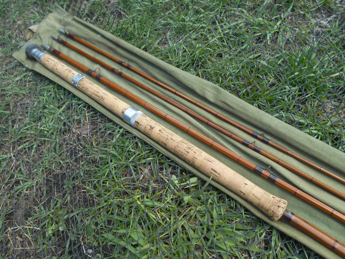 HARDY Bamboo Rod Double Handle 12’7″ 2 Tip Arthur Wood Fly Rod Fishing