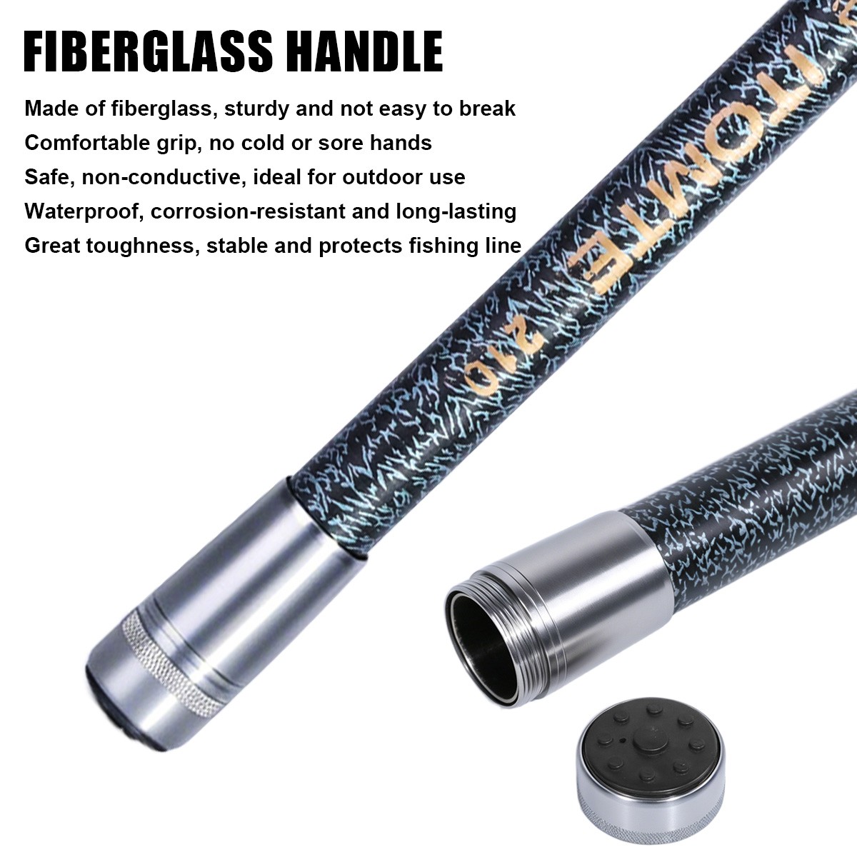 2.1/3.6M Fishing Rod Carbon Fiber Telescopic Portable Sea Spinning Casting Pole