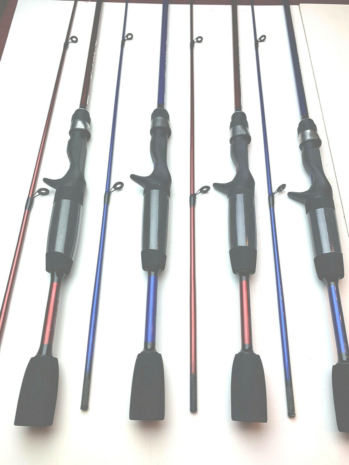 Zebco Rod Special. 4 Rods 5’ UL Casting 2 pc 2-RED / 2-BLUE