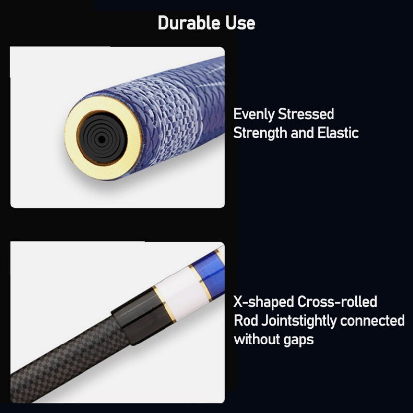 1.5M-5.4M Mini Spinning Fishing Rod Telescopic Carbon Fiber Fishing Pole