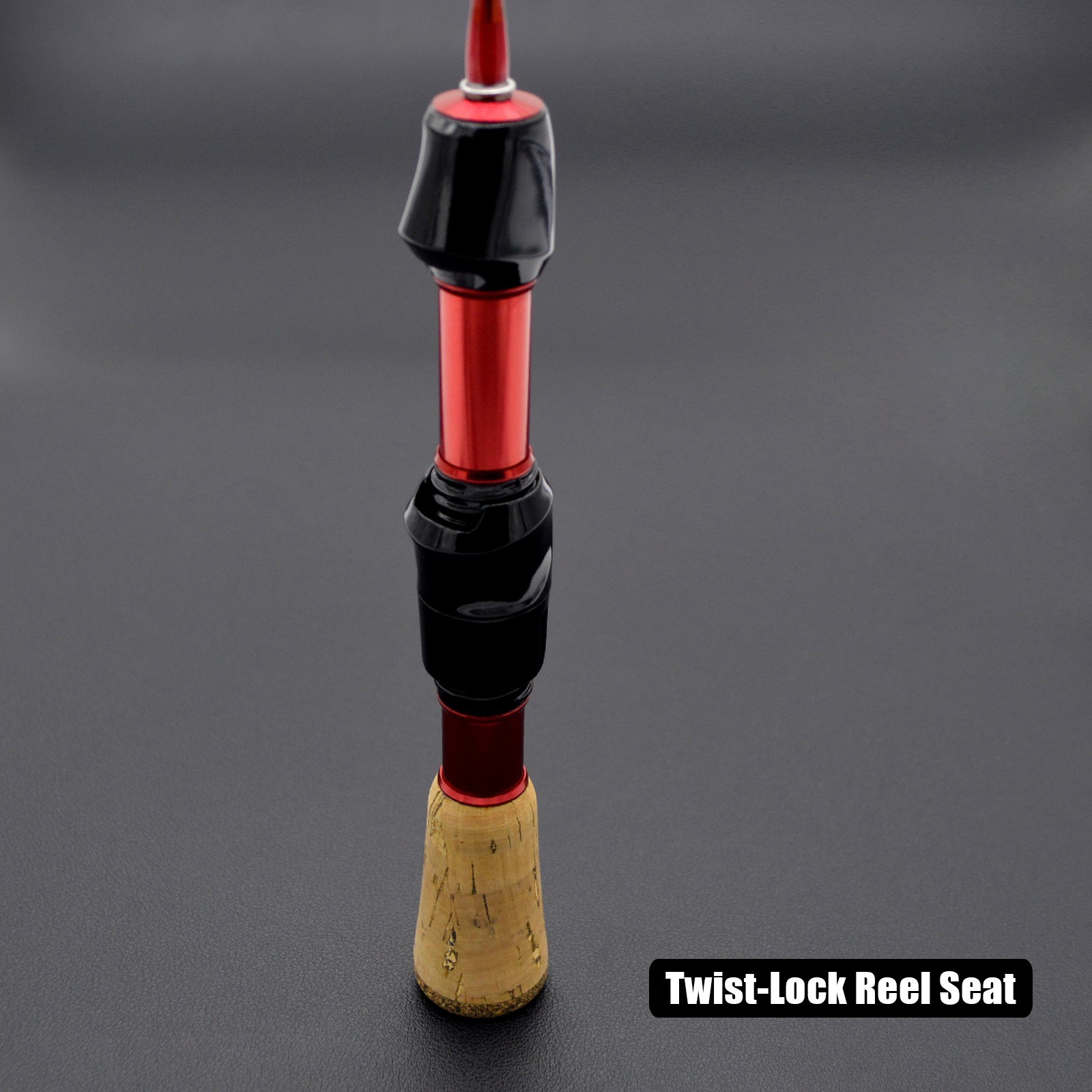 CAMEKOON Iceman 2-Pieces Ice Fishing Rod w/ Fiberglass Blank Ceramic Guide Rings