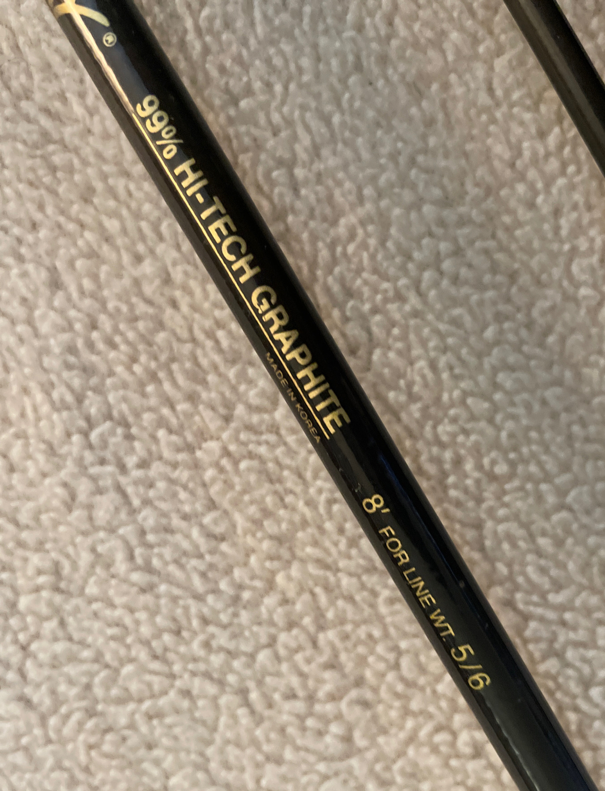 CORTLAND FairPlay Hi-tech GRAPHITE FLY FISHING ROD 8 foot 5-6 Line Wt. 2 Piece