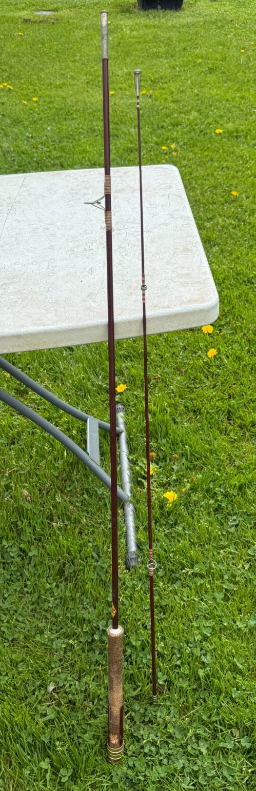 Vintage St Croix Chippewa 6′ 9″ Fly Rod 2 Pc Fishing Pole Fiberglass-Cork Handle
