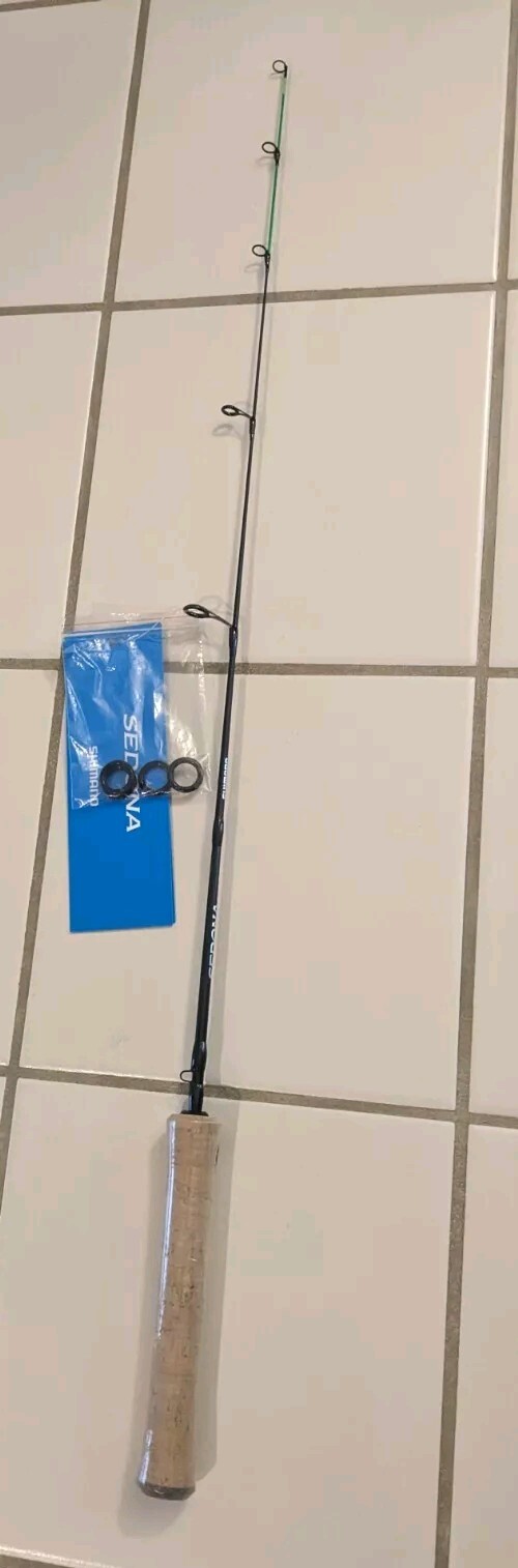 Shimano Sedona Med Light 28″ Ice Fishing Rod AA Cork Grip Well Made 2-6Lb Test
