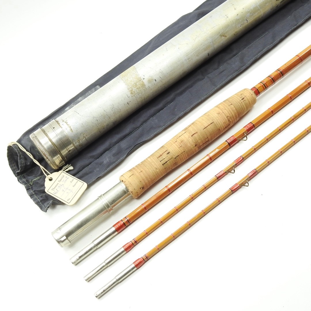 F.E. Thomas Special “Wet Fly” Bamboo Fly Fishing Rod. 9’ 6”. W/ Tube & Sock.