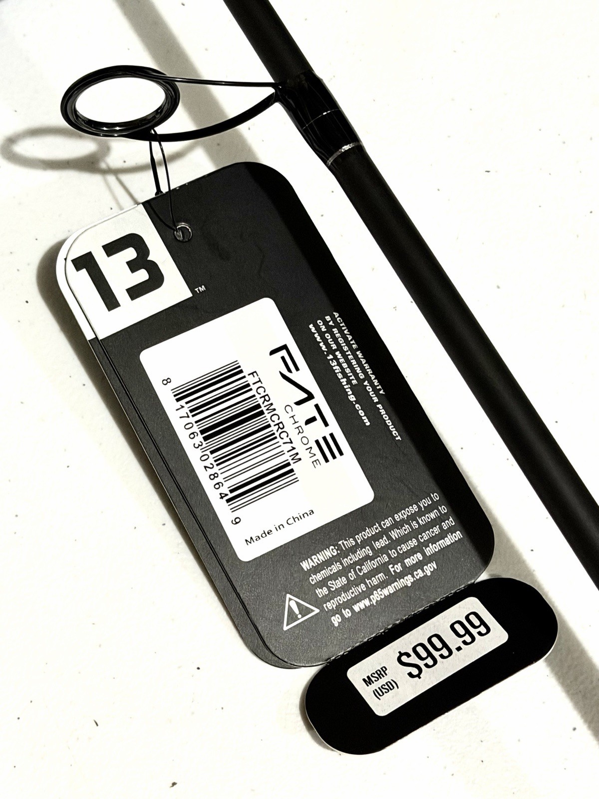 LOT of 2 – 13 Fishing FATE CREED Chrome Spinning Rods – Saltwater Freshwater
